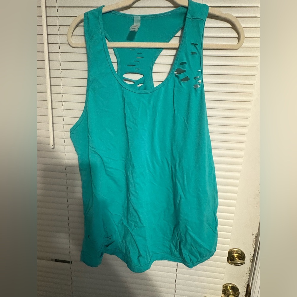 Mono B Aqua Cut-Out Tank Top